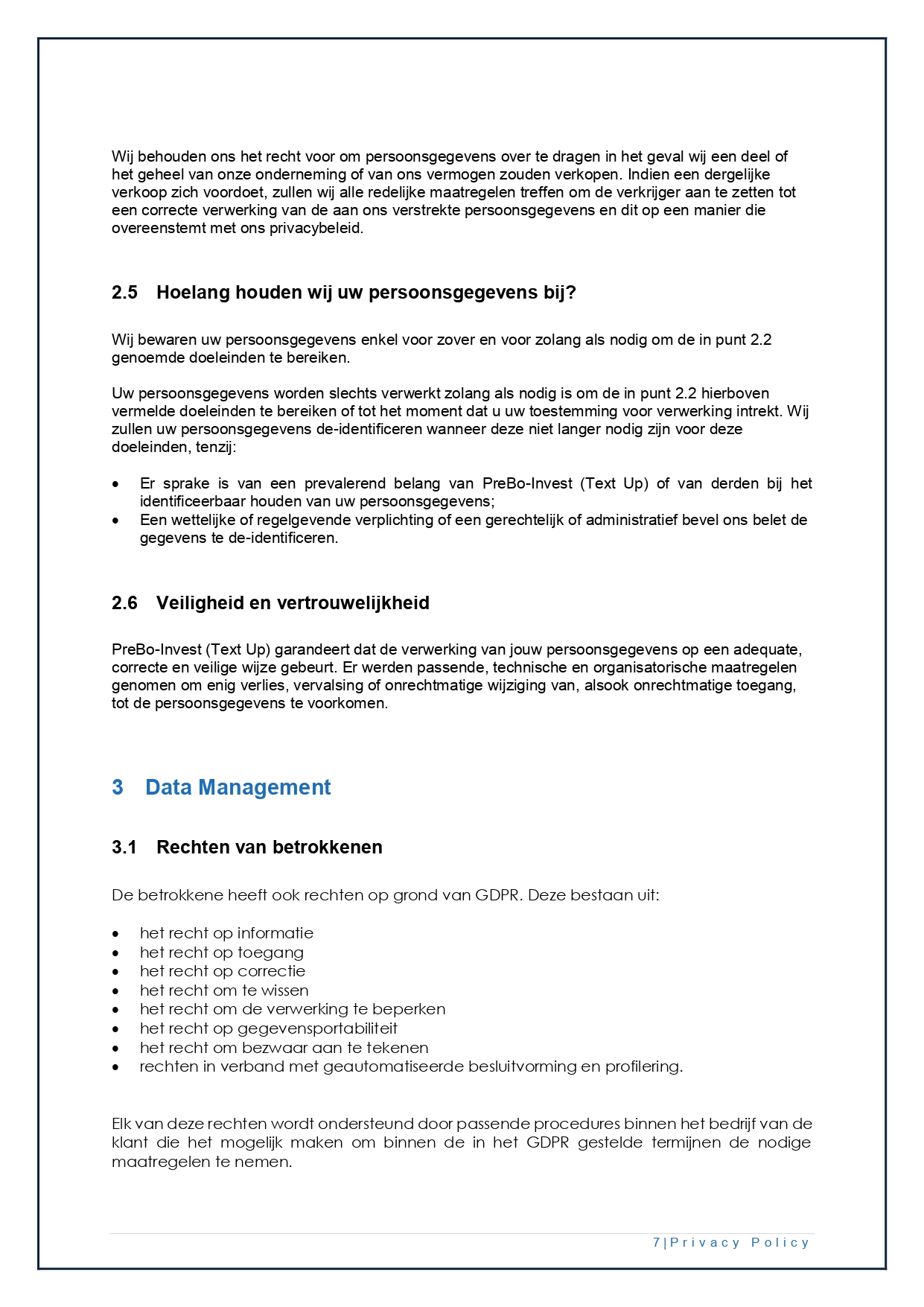 02 Privacy Policy textup.be NL V1.0 page 0007