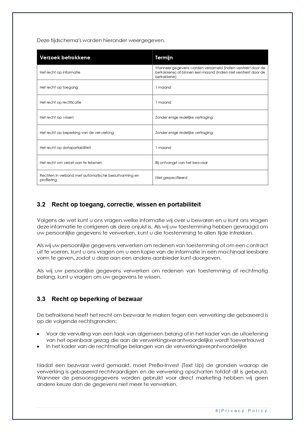 02 Privacy Policy textup.be NL V1.0 page 0008